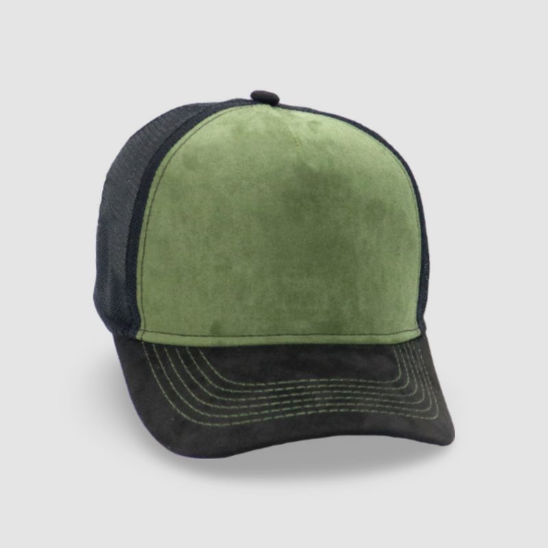 GORRA GAMUZA VERDE MILITAR